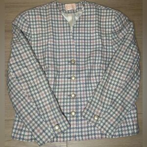 Vintage 100% Virgin Wool Pendleton Houndstooth Women’s Blazer